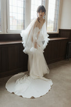 Load image into Gallery viewer, Tulle Cape with Gathered Tulle Hem