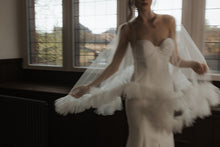 Load image into Gallery viewer, Tulle Cape with Gathered Tulle Hem