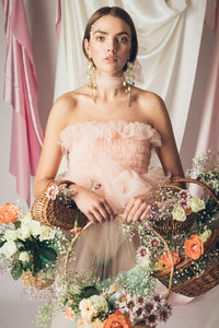 Ella Tulle Top in Blush Pink