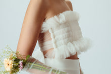 Load image into Gallery viewer, Ella Tulle Bandeau in Silk White
