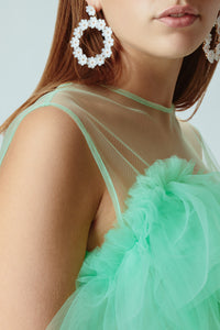 Angel Tulle Top in Mint Green