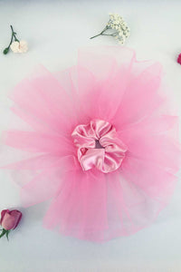 Face Mask and Scrunchie Combo in Pink Satin