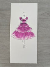 Load image into Gallery viewer, Pink Wednesday Fashion Illustration
