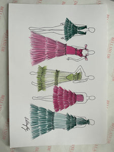 In Bloom A4 Fashion Illustration