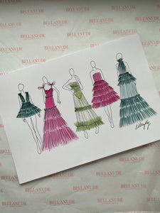 In Bloom A4 Fashion Illustration