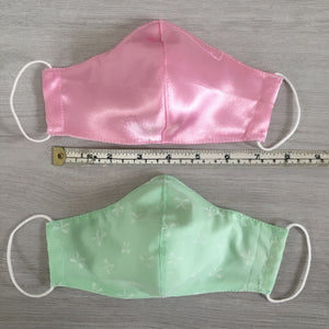 Face Mask and Scrunchie Combo in Pink Satin