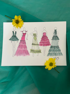 In Bloom A4 Fashion Illustration